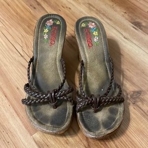 Vintage Bongo wedge heel sandals
